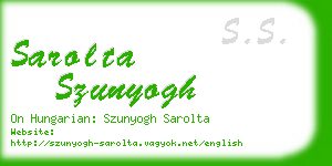 sarolta szunyogh business card